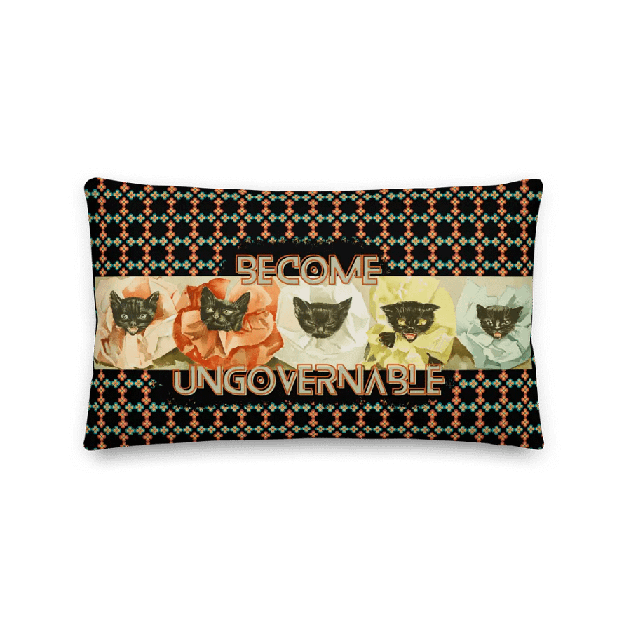 KC, Become Ungovernable (cats), Patterned Pillow product image (2)