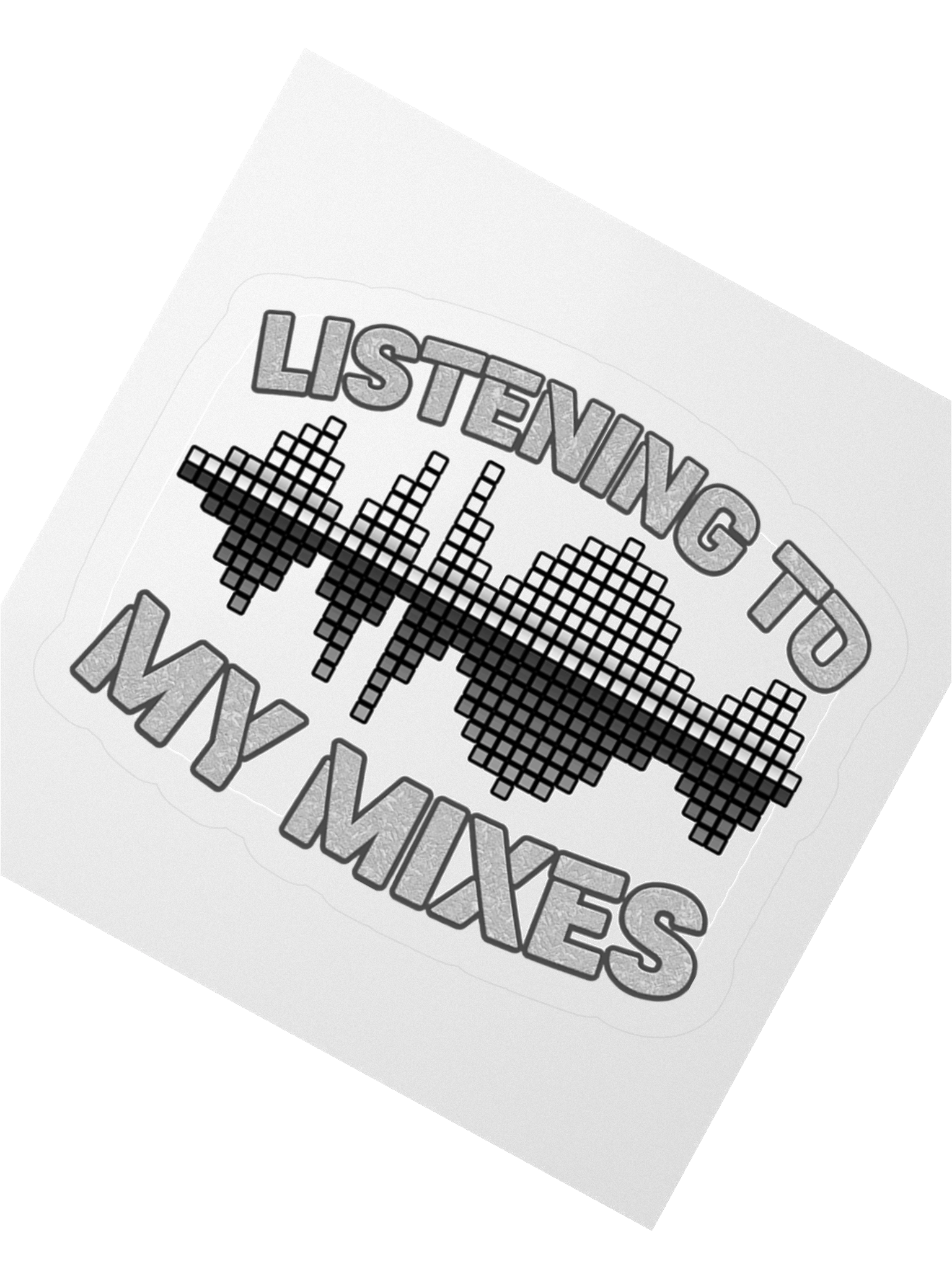 Listening To My Mixes Funny Sticker product image (2)