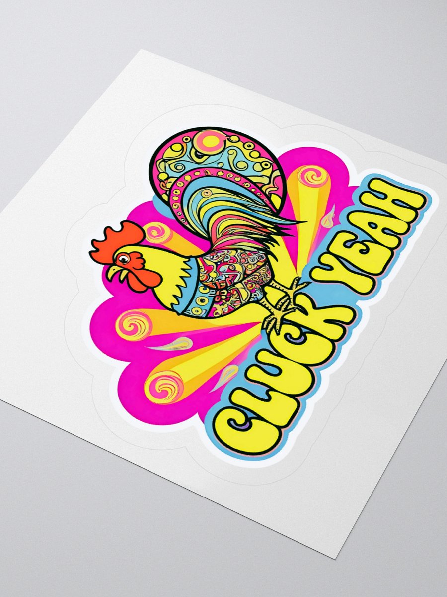 Psychedelic Rooster Kiss Cut Stickers product image (3)