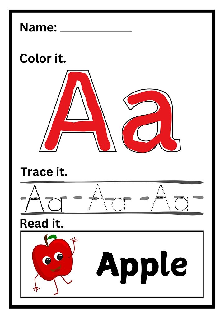 alphabet tracing sheet for Kindergarten PDF product image (1)
