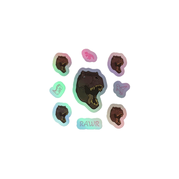 Tyranno-Glitter Ah Sticker sheet product image (1)
