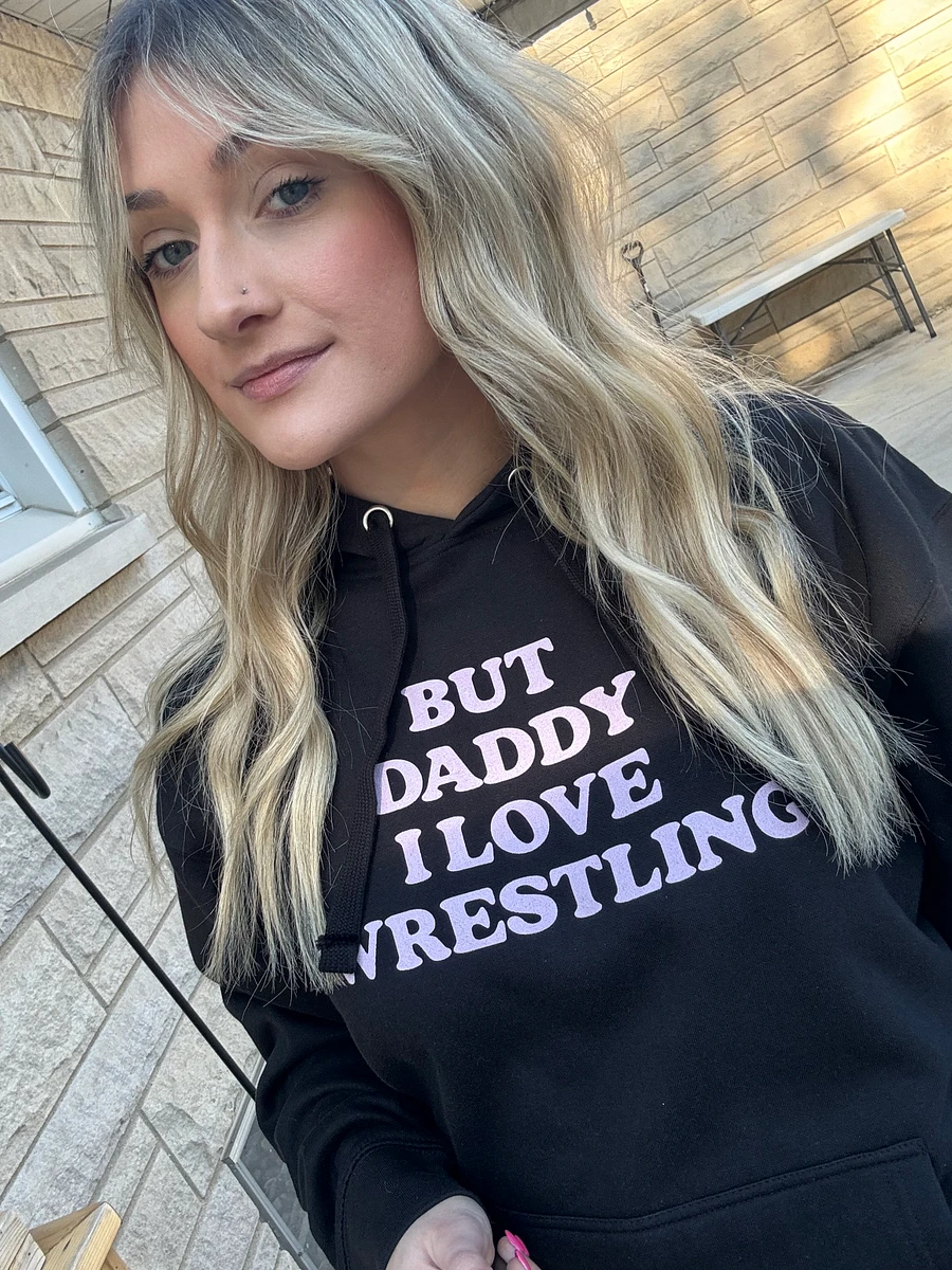 But Daddy, I Love Wrestling Hoodie (Pink Font) product image (2)