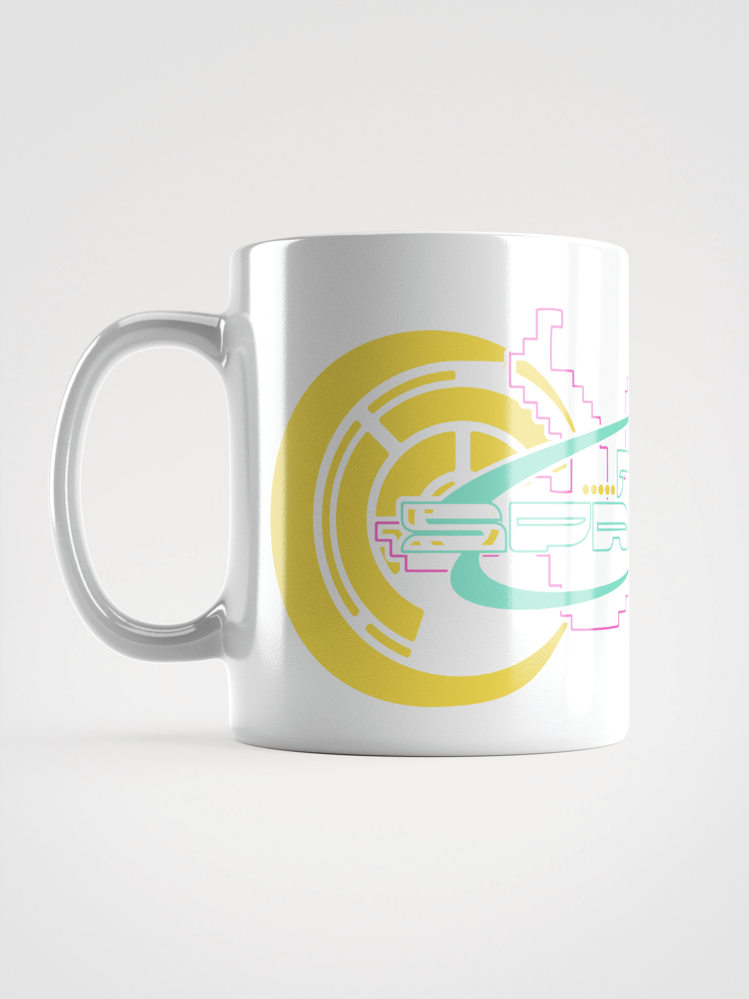 Cyberpunk inspired The SpaceBar sign mug white product image (6)