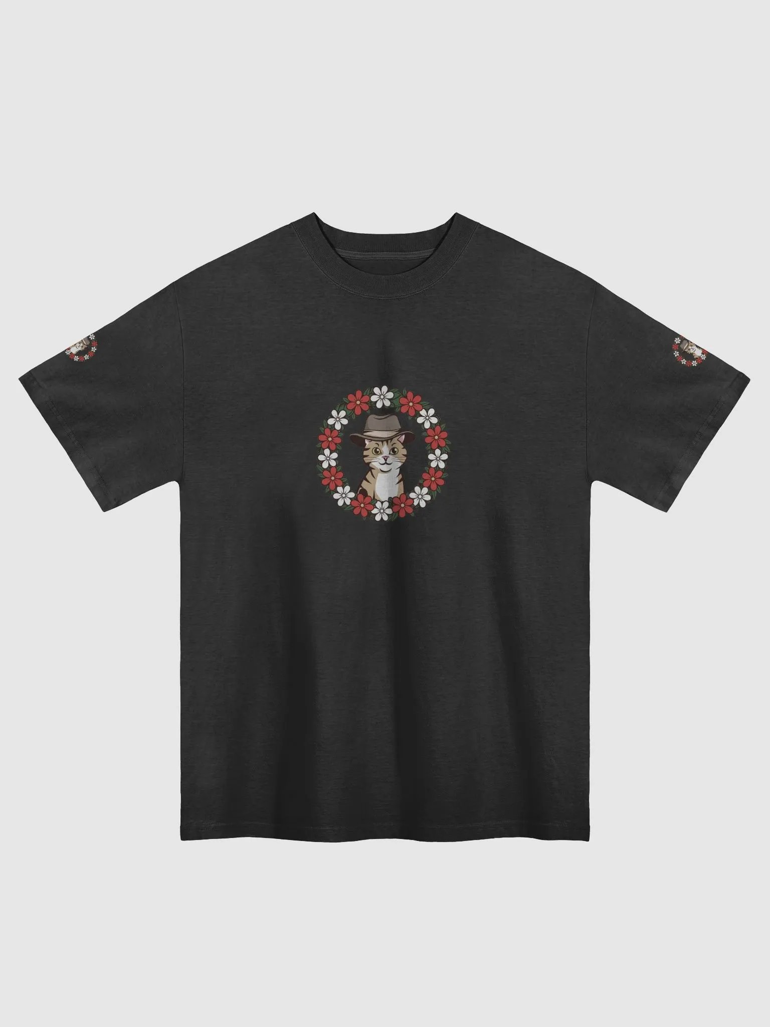 Feline Finesse Floral T-Shirt product image (1)