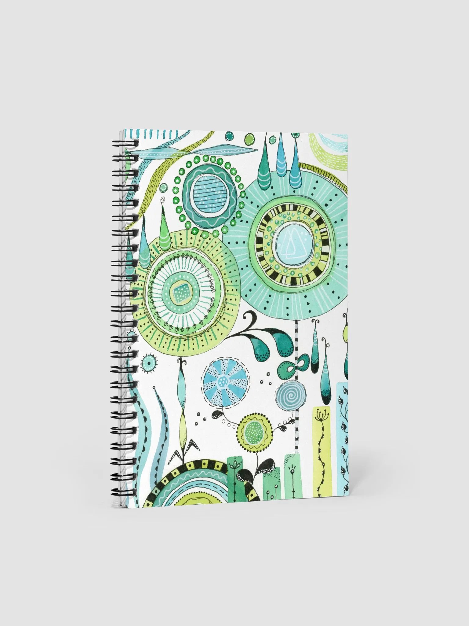 Whimsical Flower Spiral Notebook product image (1)