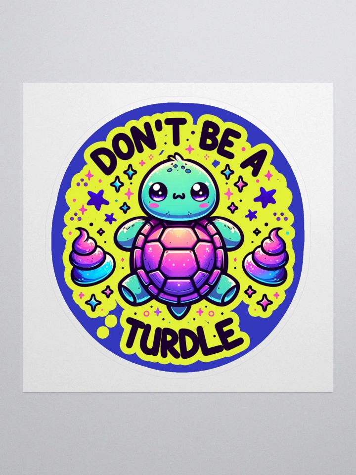 Sparkling Turtle Kiss Cut Sticker product image (4)
