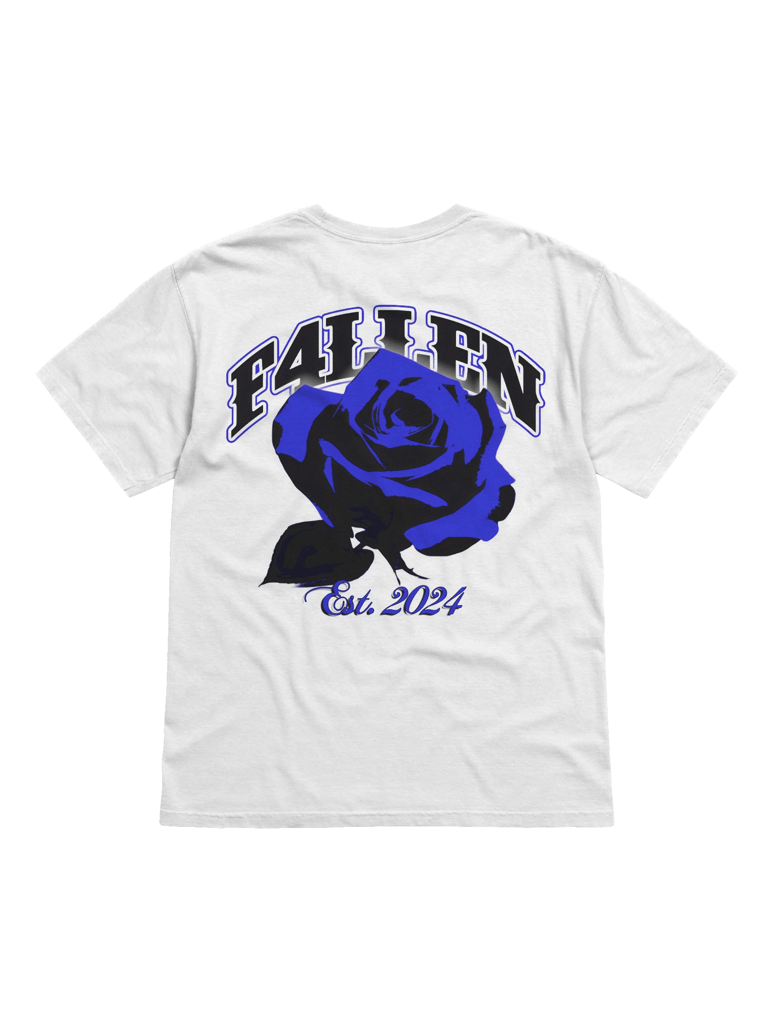 F4LLEN Blue Flower T-shirt [ White ] product image (1)