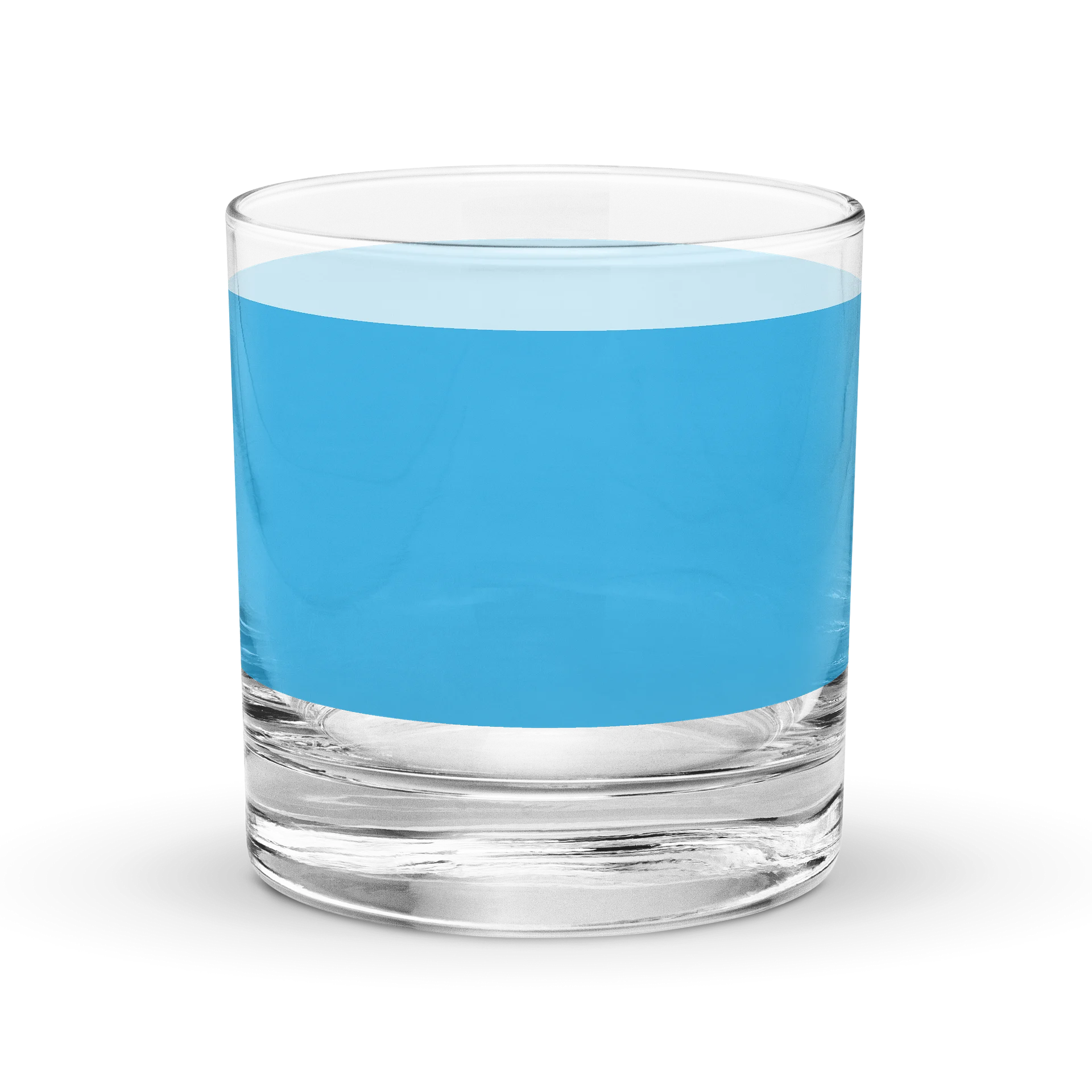 Blue Stripe 1960's Retro Minimalist Old Fashioned Rocks Glass product image (2)