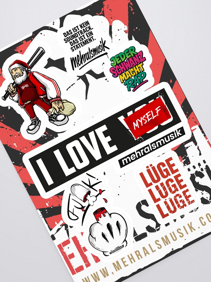 Mehralsmusik - zugeschnittene Stickerbögen product image (1)