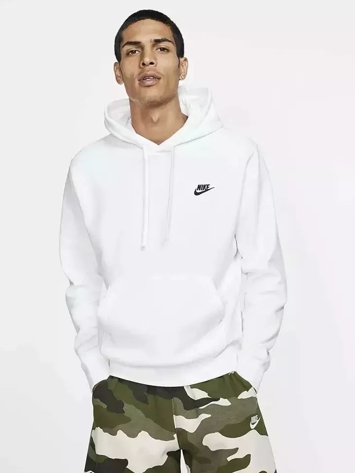 Nike Club Pullover Hoodie White Black BV2654-100 Men's Size S-XXL New product image (2)