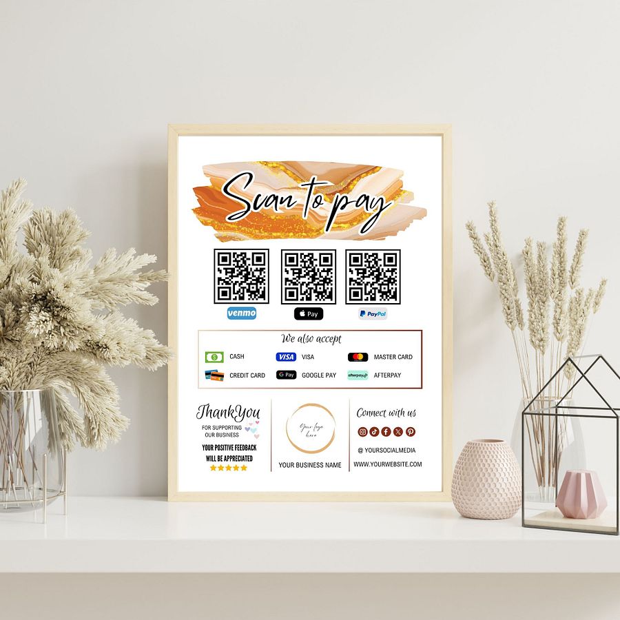 Phoenix - Scan To Pay QR Code Sign Template product image (6)