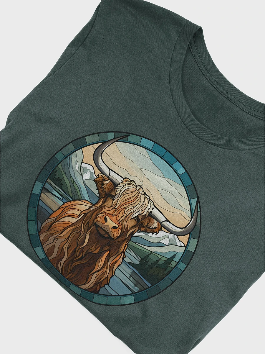 Stained Glass Highland Cow T-Shirt product image (17)