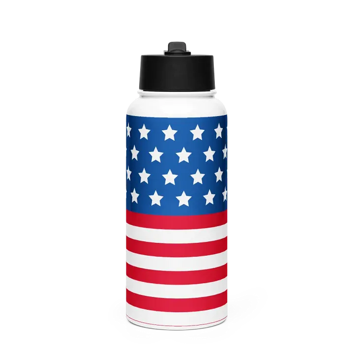 Exclusive United States Flag Stainless Steel Insulated Water Bottle - 32 oz product image (2)