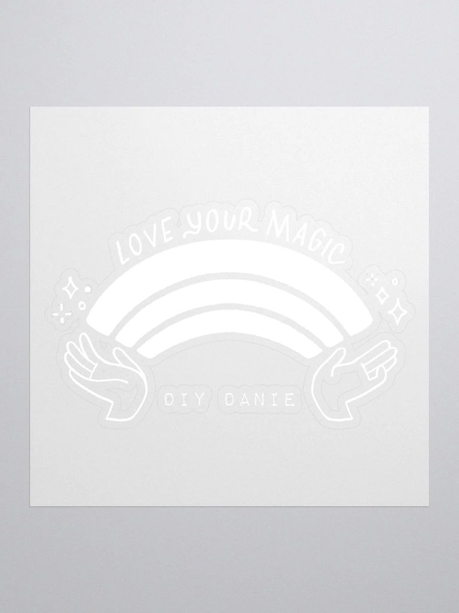 LOVE YOUR MAGIC RAINBOW STICKER (WHITE) product image (1)