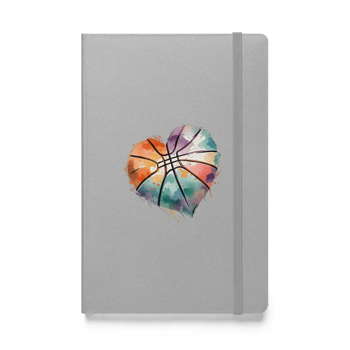 Heart Pastel Basketball Heartfelt Hoops Hardcover Notebook product image (1)