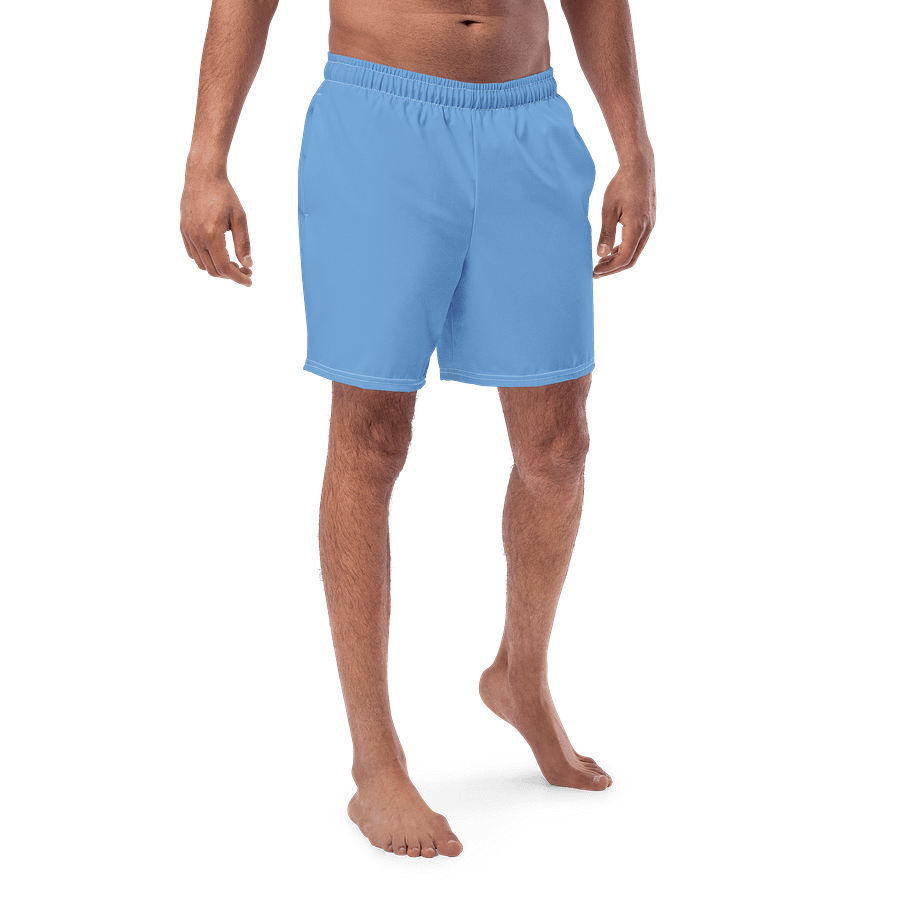 French Riviera Blue Solid Color Men's Swim Trunks product image (3)