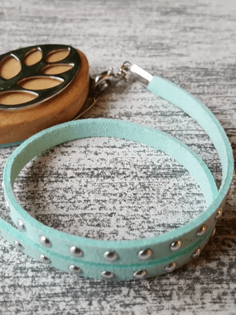Waterfall Faux Suede Stud Wrap Bracelet | Handmade Accessory for Bellabeat Leaf Urban & Ivy product image (2)