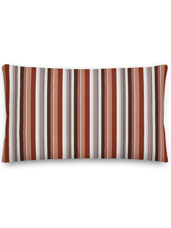 Fall Leaves Stripes Autumn Color – Premium Pillow product image (2)