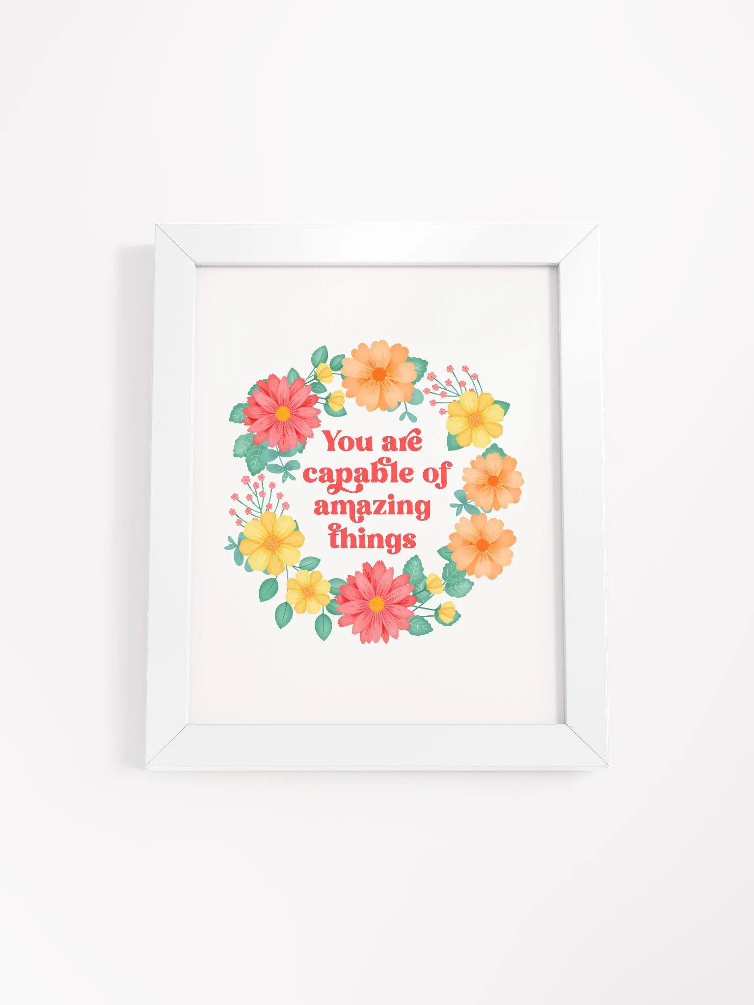 You are capable of amazing things - Motivational Wall Art White product image (4)