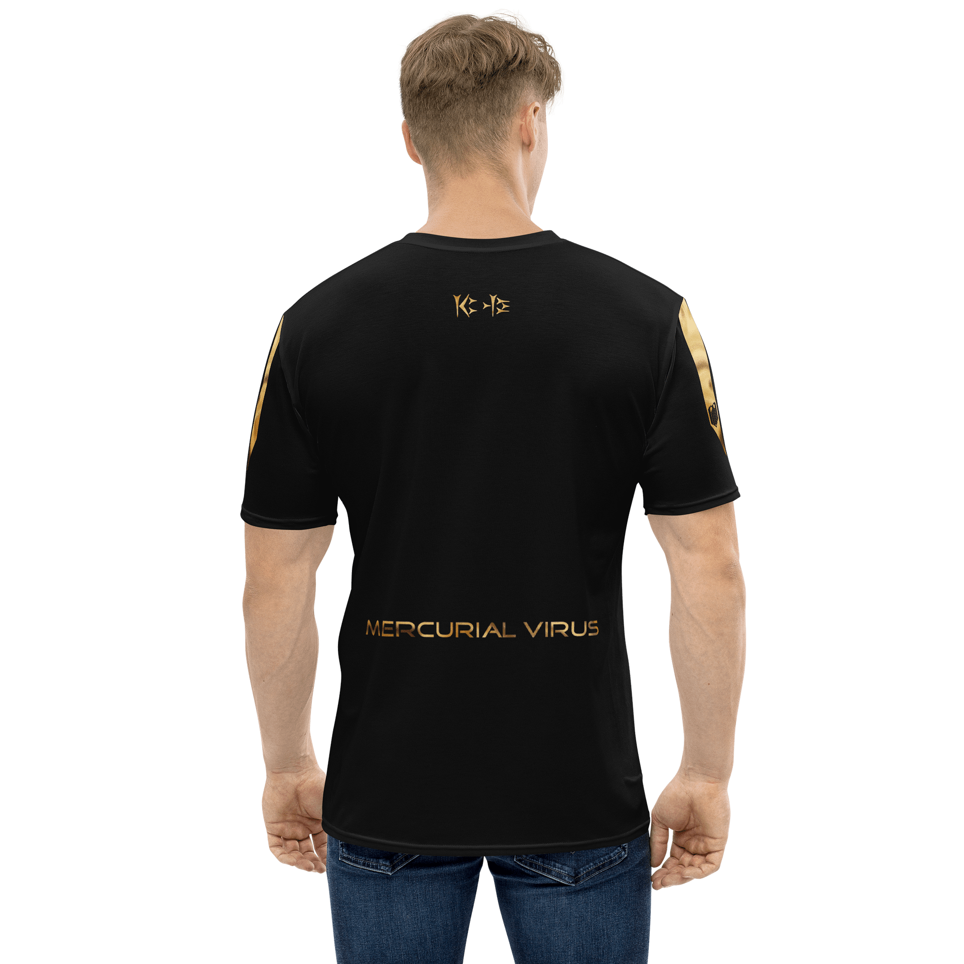 Mercurial Virus Gold Shimmer Strip Black T-Shirt product image (4)