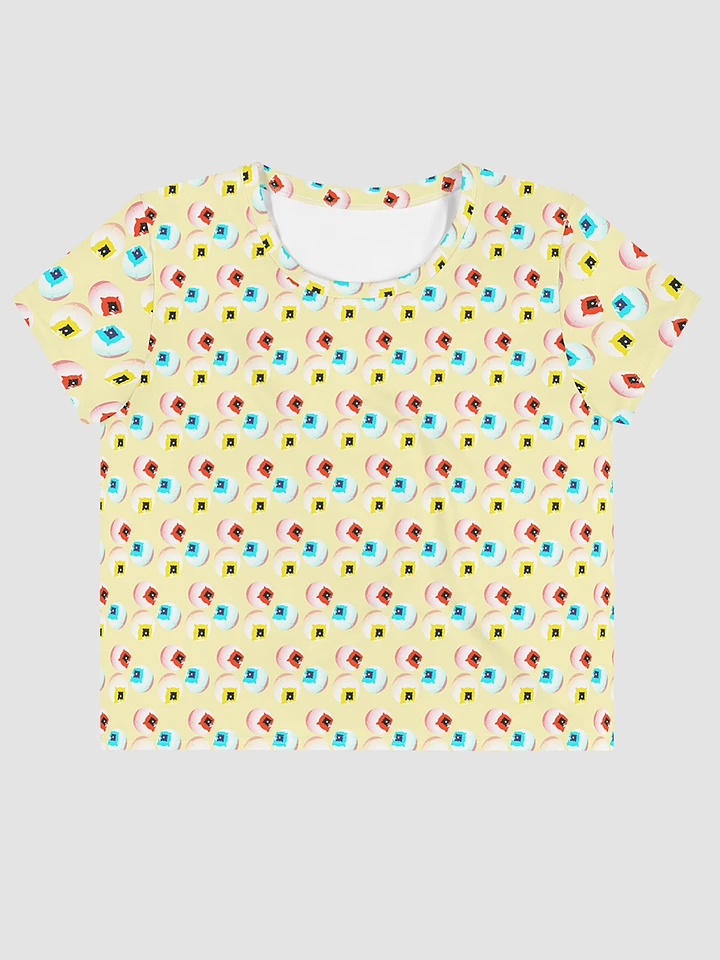 AIBALL All-Over Print Crop Tee (Yellow) product image (1)