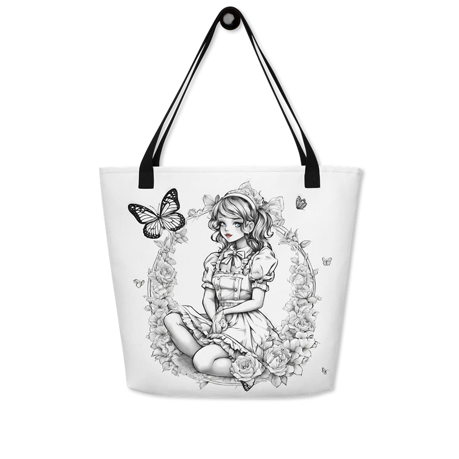 Monochrome Maid Floral Tote Bag product image (7)