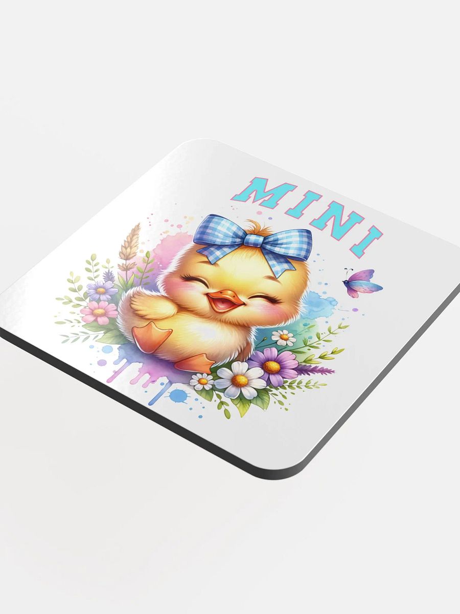 Mini Duckling Delight Glossed Cork Coaster 2 product image (4)