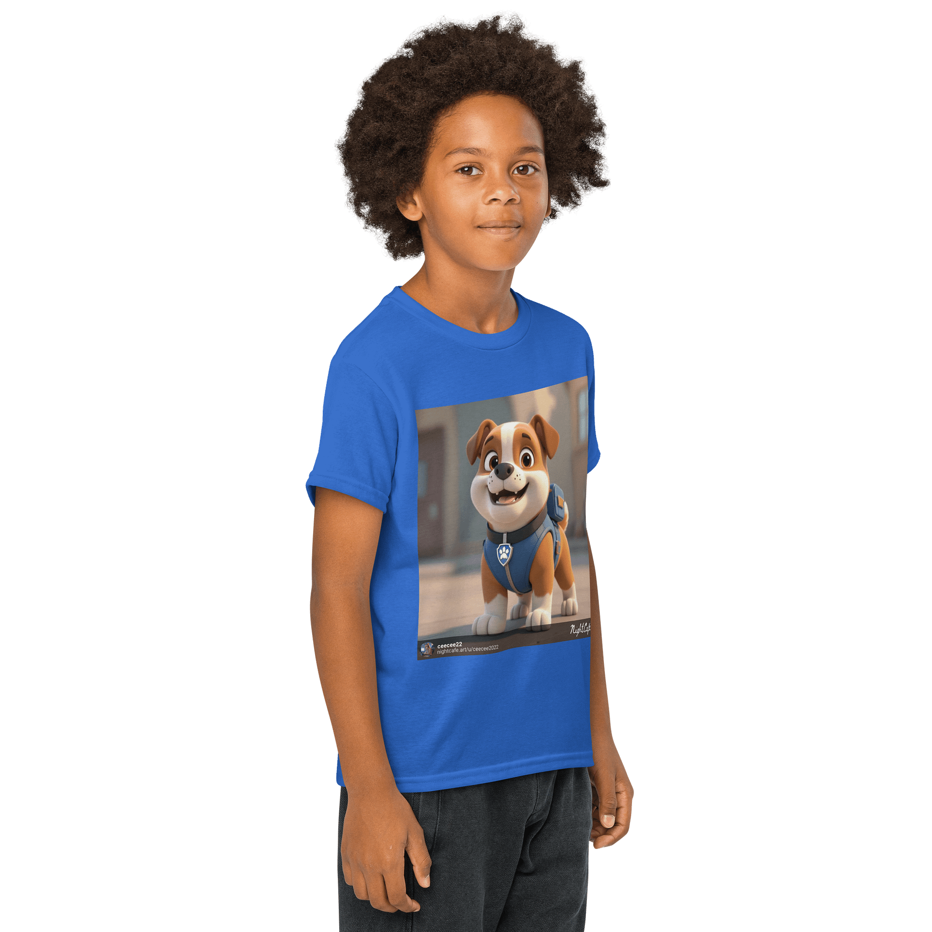 Cheerful Pup Shield Sports Tee product image (3)