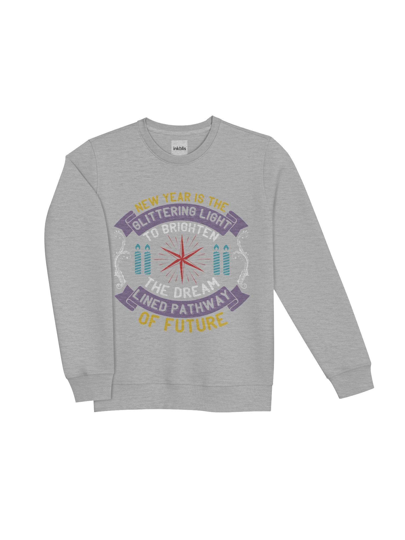 “New Year Is the Glittering Light” Inspirational Quote Sweatshirt product image (3)