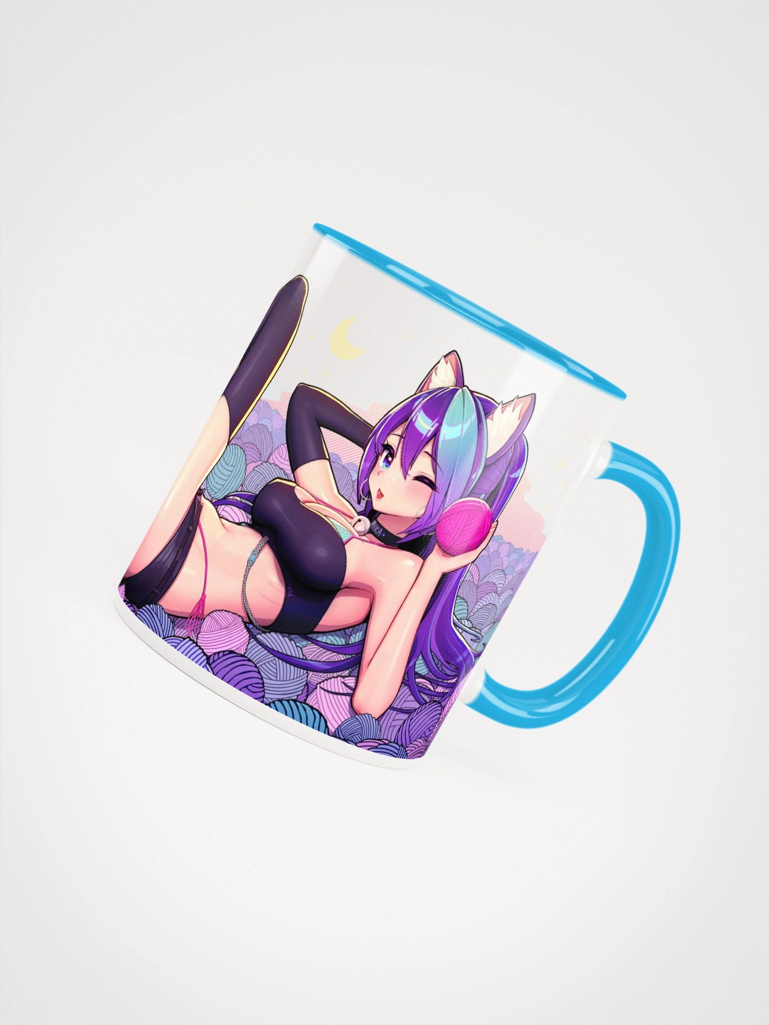 Yarnball Coffee Mug Blue/White product image (7)