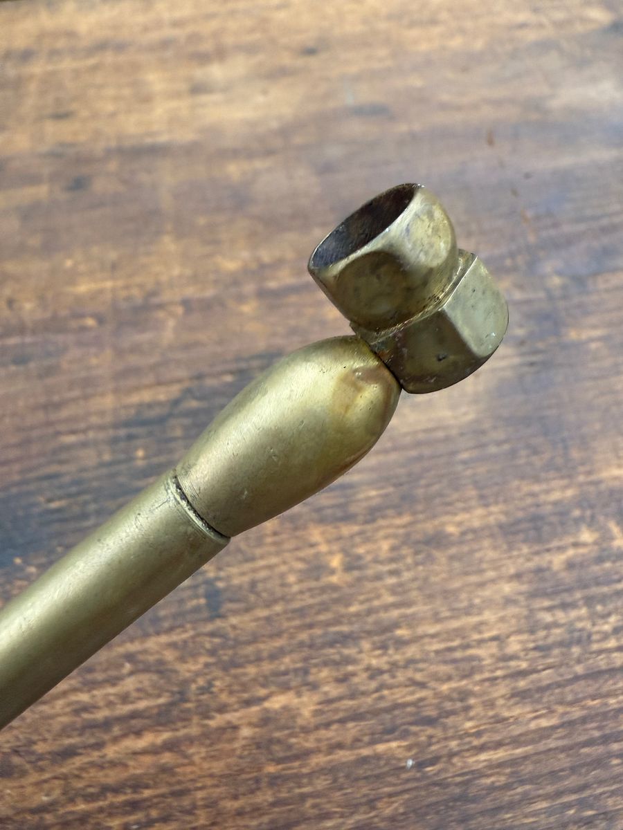🎎 Japanese Brass Kiseru Tobacco Pipe – Early to Mid-Showa Era – Japan Antique Roadshow product image (3)