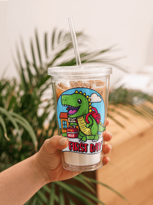 The First Day - Double Wall Clear Plastic Tumbler product image (1)