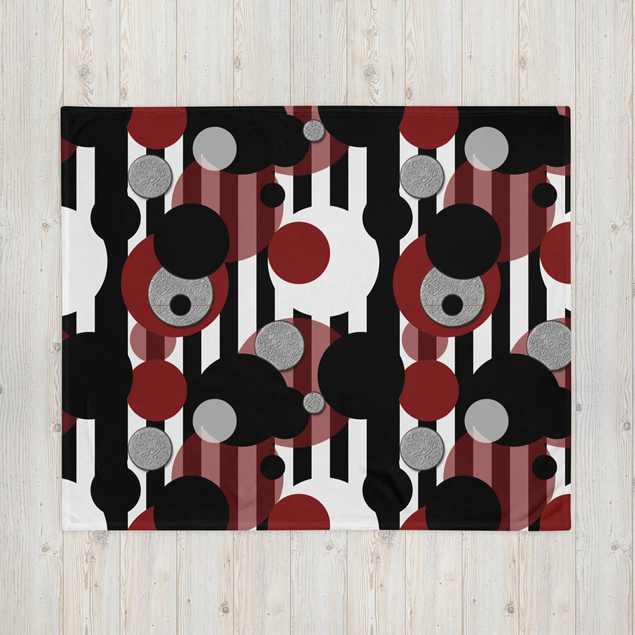 Black White Stripes Red Dots Throw Blanket product image (16)