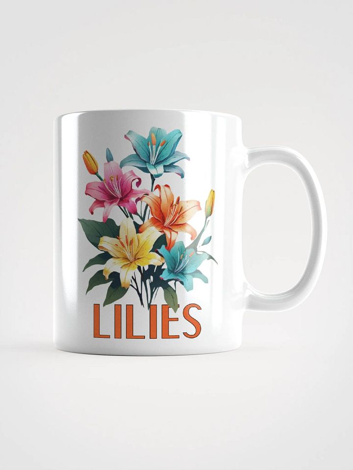 Floral Graphic | White Coffee Mug | Lilies product image (2)
