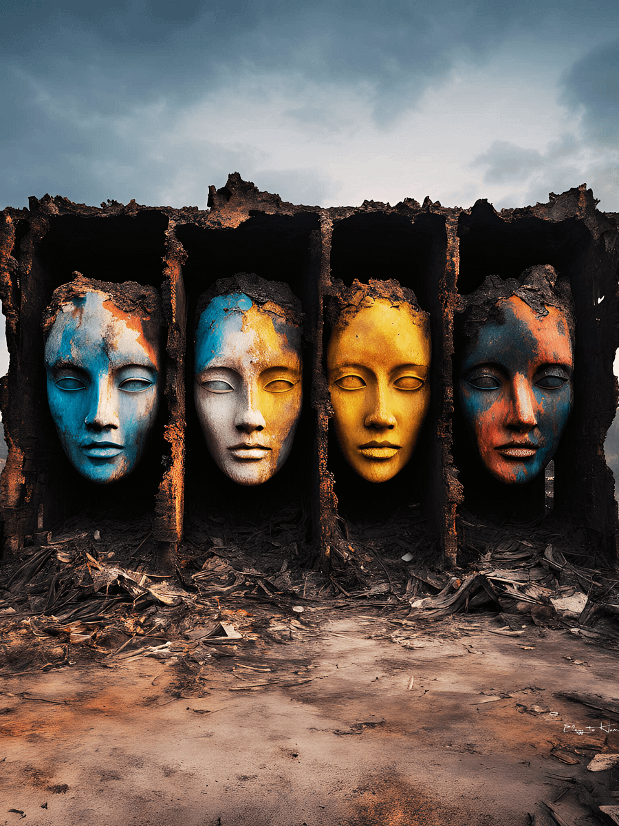 Elegy to Humanity - 12 | Canvas Art Painting product image (1)