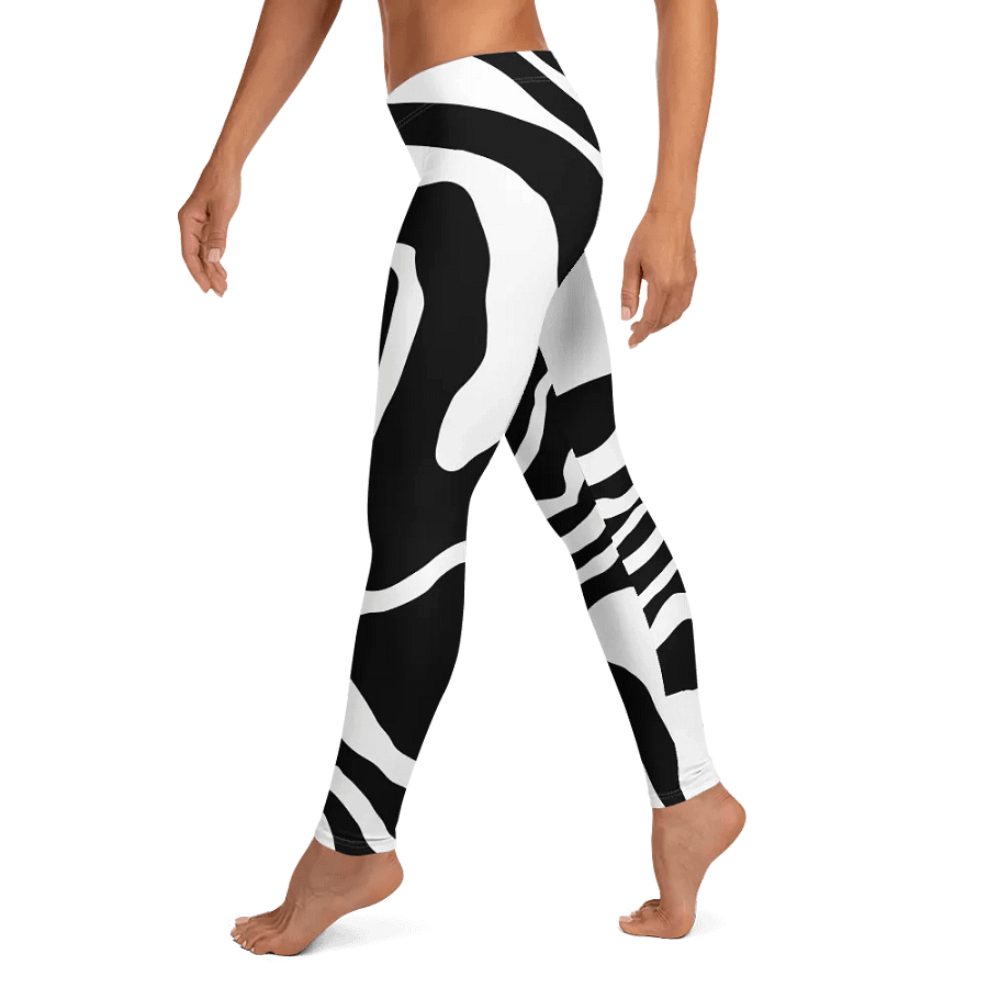 B/W Monochrome Waves Leggings product image (8)