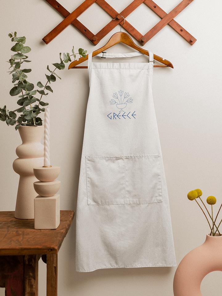 Classic Greek Elegance: Embroidered Cooking Apron product image (2)
