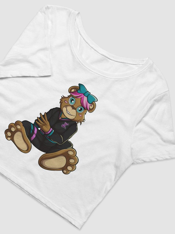 Sitting Girl Bear Bella+Canvas Women's Crop Tee product image (2)