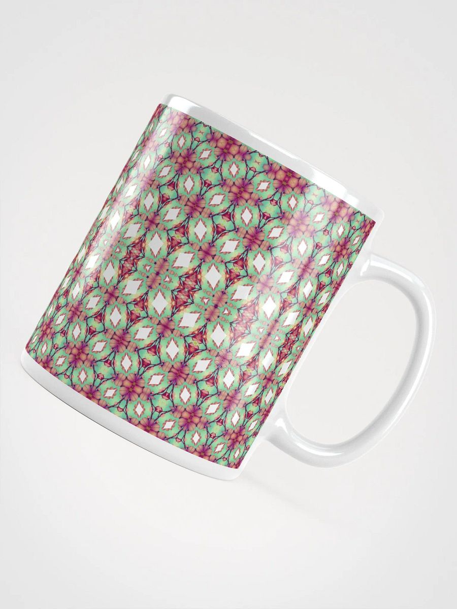 Elegant Diamond & Floral Ceramic Mug product image (5)