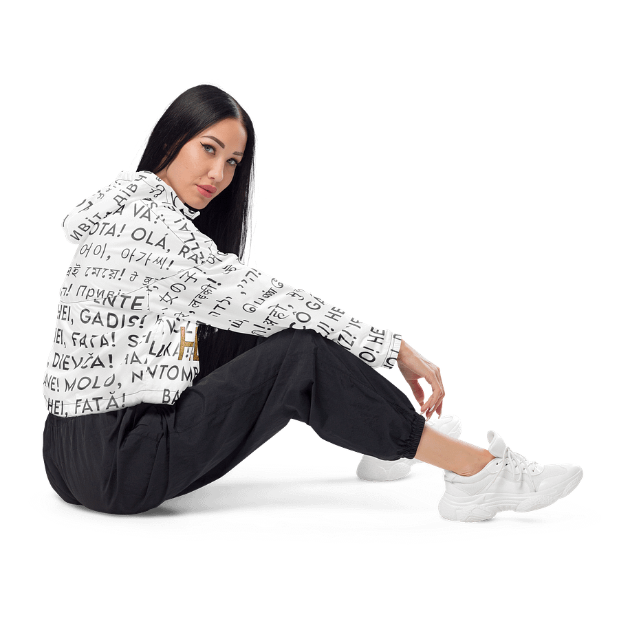 Hey, Girl International All Over High Performance Crop Hoodie product image (4)