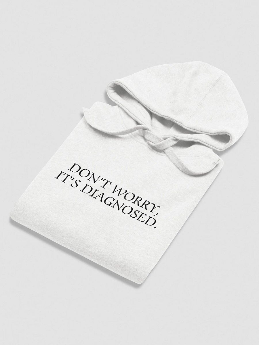 DW, IT'S DIAGNOSED. (black) embroidered heavyweight hoodie product image (12)