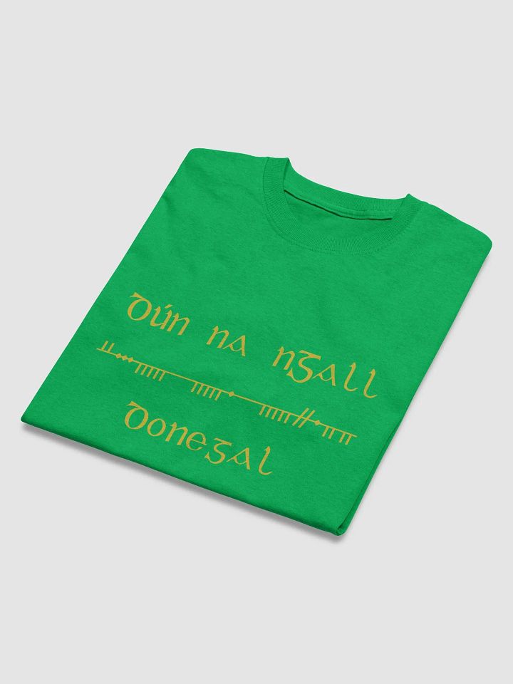 Donegal/Dún na nGall Scholastic style Ogham green printed T-shirt product image (2)