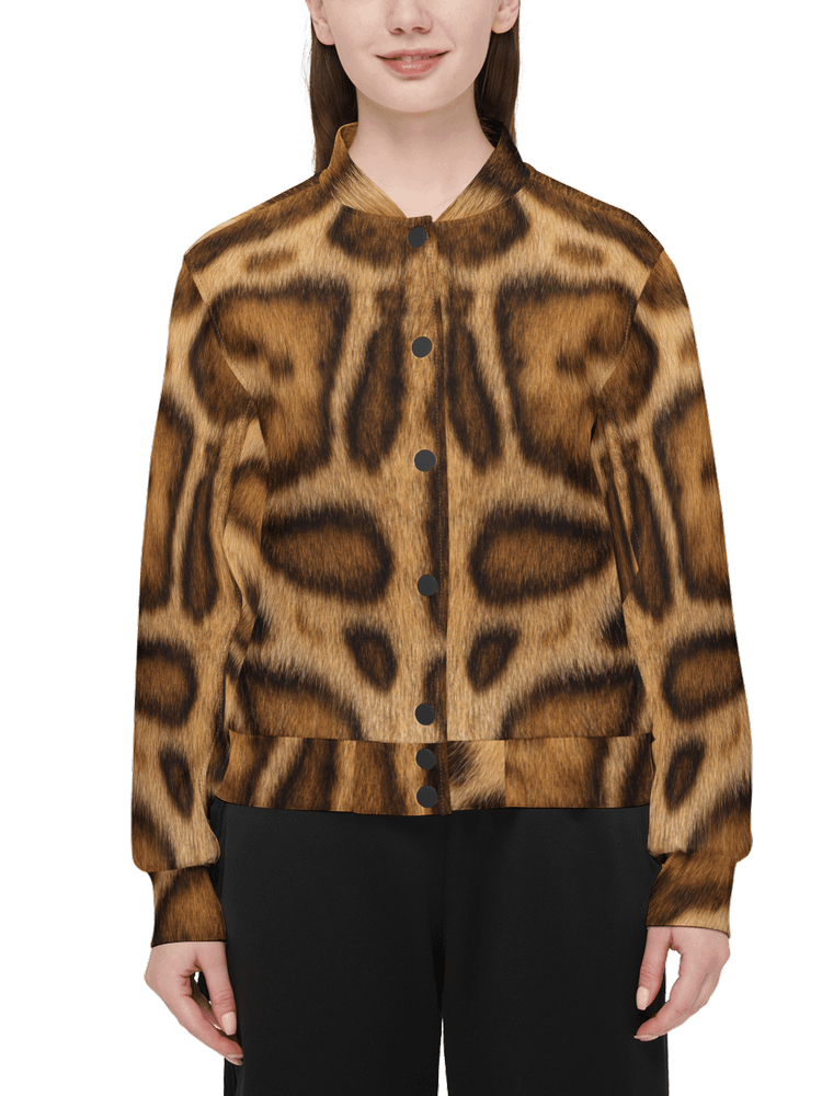 Rosetted Bengal Cat Premium Bomber Jacket (Unisex) product image (3)