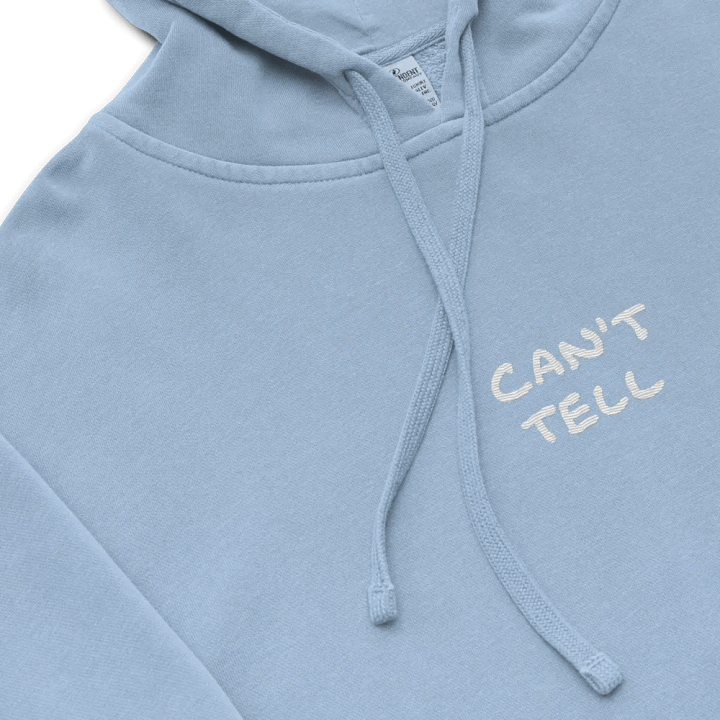 CAN'T TELL embroidered pigment-dyed hoodie product image (1)