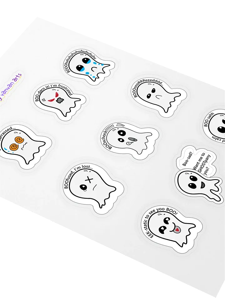 Boo-tiful Ghostly Expressions Sticker Sheet product image (2)