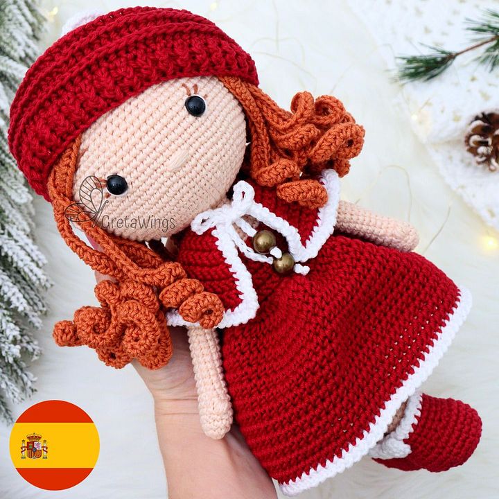 Patrón de Amigurumi de Amber en Navidad (Descarga Digital) product image (1)