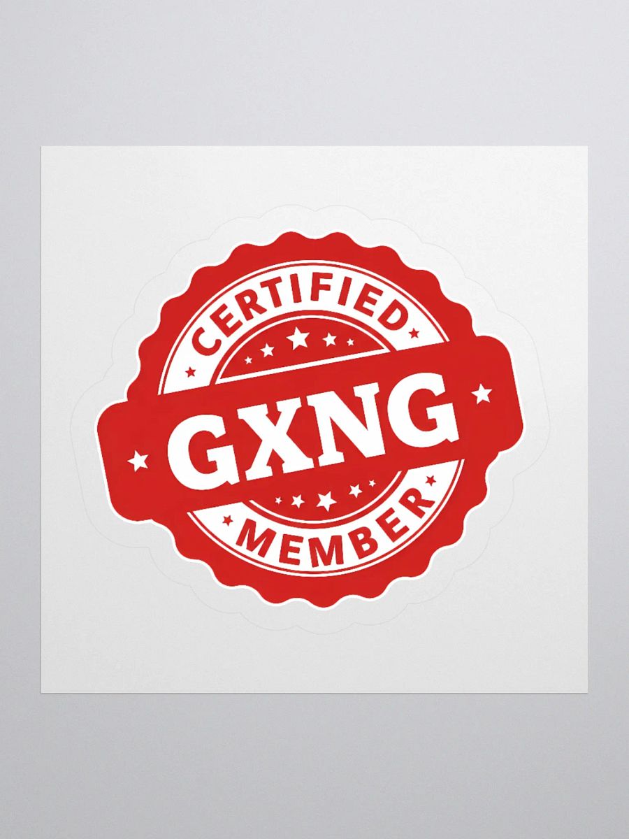 Certified GXNG Member Sticker product image (1)