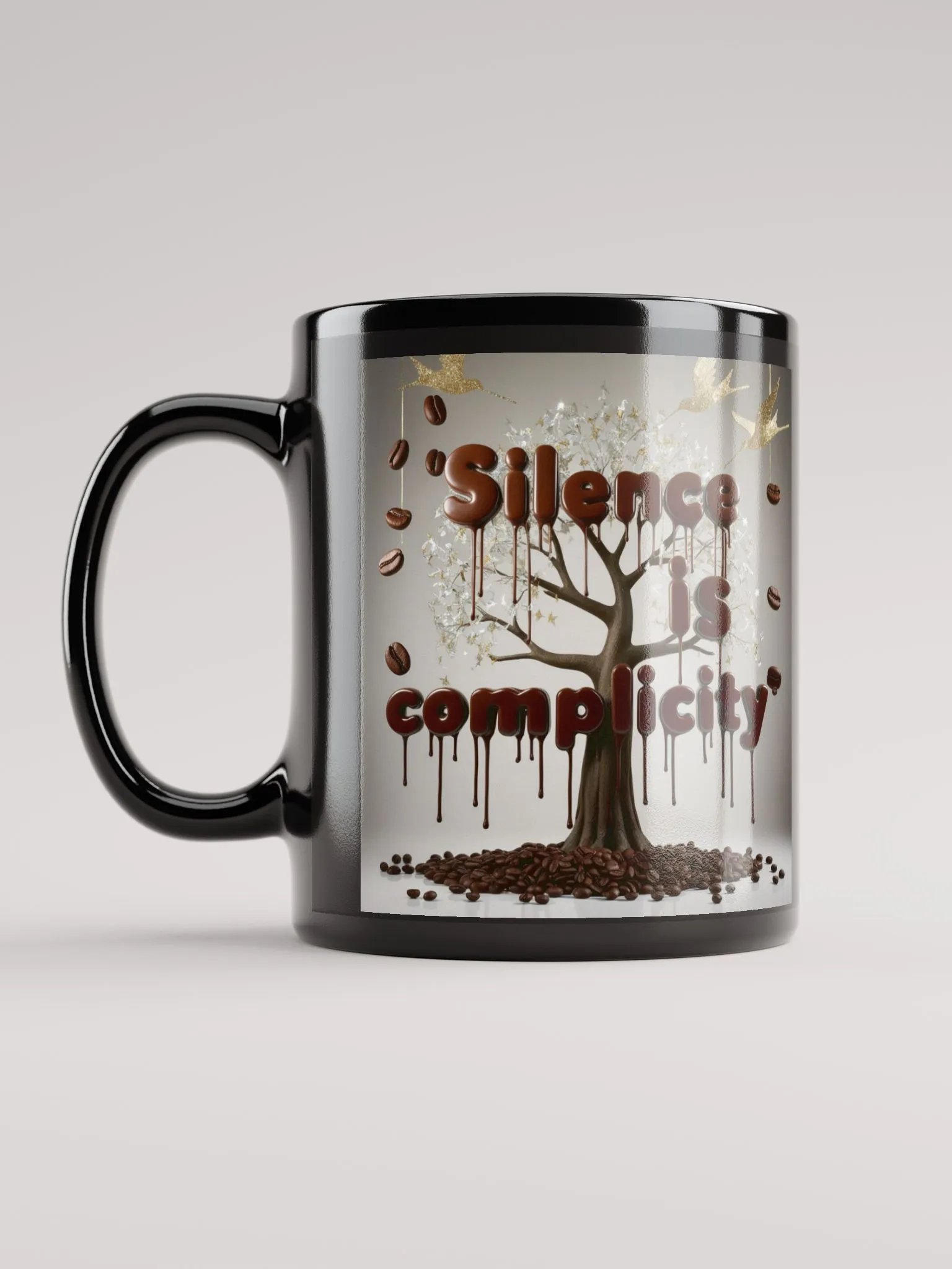 Silent Complicity Black Mug product image (4)
