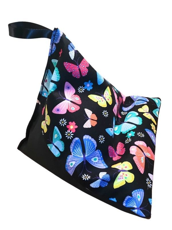 Butterflies On Black Background Fabric Print product image (2)