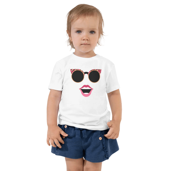 Pink Leopard Shades Kiss Toddler Tee product image (1)
